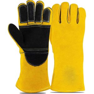 Guantes de Soldadura de Cuero Resistentes al Calor, Guantes de Seguridad Industriales, Guantes de Soldadura de Cuero al por Mayor, Protección Térmica para el Trabajo - Product Image 1