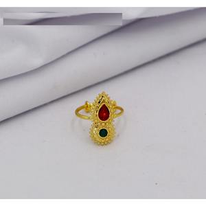 Arabic Dubai Ethnic Girls Wedding Jewelry Ring Manufacturer <b>Islamic</b> 18K New Adjustable Gold Plated Rings Middle East Bridal Ring - Product Image 5