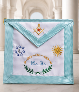 Insignia del Rito Francés, Bordado a Mano Profesional en Satén o Cuero Sintético, con Pasador de Seguridad, Regalia Masónica Ceremonial de Primera Calidad - Product Image 5