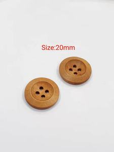 ปุ่มไม้2รูในสีธรรมชาติสำหรับเสื้อผ้า - Product Image 5