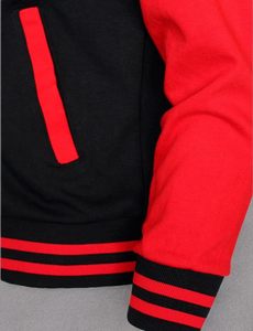 Unisex Navy White Varsity <b>Jacket</b> Vintage Style Regular Fit Zipper Closure Polyester Cotton Winter Wear Hooded <b>Fleece</b> <b>Lining</b> - Product Image 5