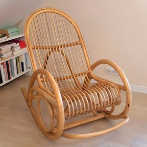 Relaxing seating for toddlers rattan <b>cane</b> rocker recliner <b>chairs</b> children solid wood rocking <b>chair</b> - Product Image 2