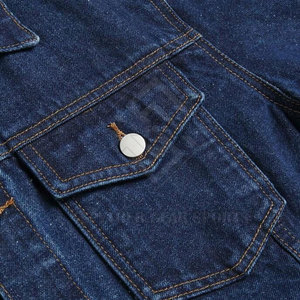 Veste en jean pour homme, col montant, logo sur le devant, 100% coton respirant de haute qualité, best-seller pour l'hiver - Product Image 5