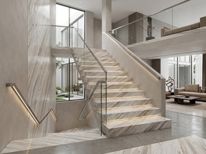 Losas y Azulejos de Mármol Blanco Pulido de Alta Calidad con Vetas Grises para Paredes Interiores, Pisos y Encimeras - Product Image 1