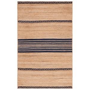 Tapis en jute fait main à motif diamant |   Tapis rectangulaire bohème en fibres naturelles |   Tapis rustique écologique à poils ras en jute fine - Product Image 1