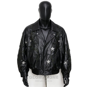 Glory Zone Custom <b>Mens</b> Vintage Distressed Leather Motorcycle <b>Jacket</b> Heavyweight Biker Bomber Winter Coat 46 - Product Image 3