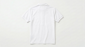 Chemise polo homme en coton blanc, manches courtes, coupe classique, couleur unie, tissu tricoté, style décontracté - Product Image 2