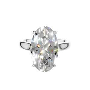 Anillo de Moissanita de Plata 925 con Corte Ovalado y Halo Oculto, Chapado en Rodio, para Compromiso o Boda, el Más Vendido al Mejor Precio - Product Image 5