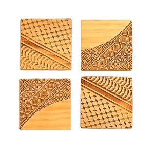 Handcrafted Wooden Floral Pattern Coaster Round Laser <b>Cut</b> Tea Coffee Table Coaster for Dining Table Home Decor Use - Product Image 4