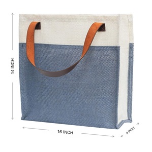 Bolsa de compras ecológica de yute natural con asas resistentes para supermercado, regalos y uso diario, disponible para la venta - Product Image 3