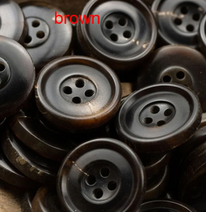 Bouton rond de 18 mm à 4 trous, imitation corne de buffle antique, fait main, durable, de haute qualité, pour l'art et les objets de collection - Product Image 5