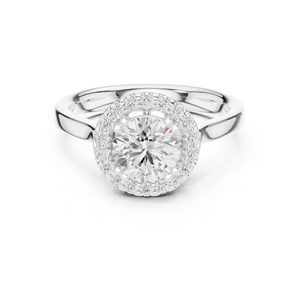 Anillo Halo de Diseño con Diamante Cultivado en Laboratorio de Corte Redondo de 1 Quilate, Anillo Solitario Clásico para Mujer con Certificado IGI - Product Image 3