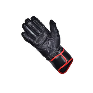 Gants de motocross en cuir avec protection de la paume, design à doigts complets, fermeture à boucle et style cinq doigts - Product Image 3