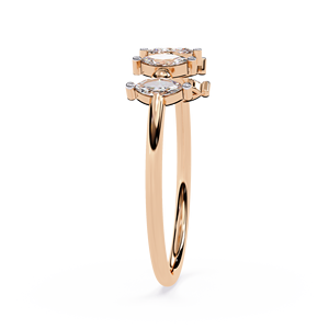 แหวนเพชรทรงมาร์คีส์แบบมินิมอลคลาสสิกสำหรับผู้หญิง ทอง 10k 14k 18k สำหรับงานหมั้น งานแต่งงาน และวันครบรอบ - Product Image 4