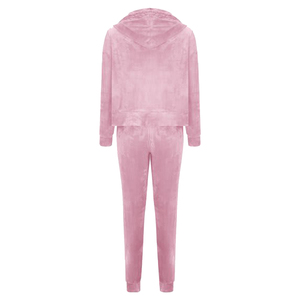 Long Sleeve Jacket Tracksuit Women's Hooded Solid Tracksuit Full Sleeve Zipper Closure Casual Joggers Set Breathable Regular Fit - Product Image 2