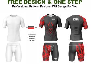 Conjunto de Compresión de Manga Larga con Impresión por Sublimación sin Costuras, Ropa Deportiva Transpirable de Primera Calidad, Rashguard y Leggings para MMA - Product Image 2