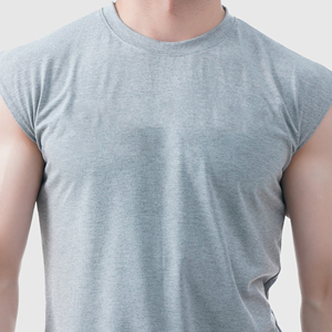 High Quality Breathable Quick Dry Men's Tank <b>Tops</b> Workout Gym Fitness 100% Cotton Crew Neck Sleeveless High Street Wear OEM Best - Product Image 6