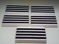 Nez d'escalier résistant aux intempéries avec insert en carborundum Couvre-marche d'escalier antidérapant Garniture d'escalier en alliage d'aluminium de sécurité commerciale