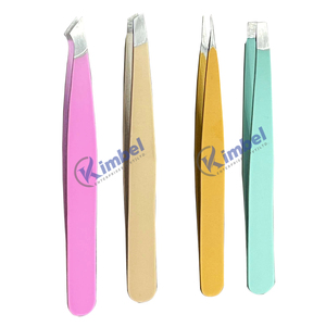 Juego de Pinzas de Acero Inoxidable de Alta Precisión con Múltiples Puntas, Duraderas, de 4 Piezas, para Depilación de Cejas y Pestañas, Marca Privada al por Mayor - Product Image 2