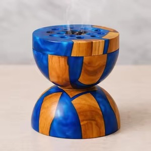High Quality Portable Epoxy Resin Incense <b>Burner</b> Handmade Square Shaped Modern Art Antique Style Sandalwood Bakhoor <b>Burner</b> <b>for</b> - Product Image 2