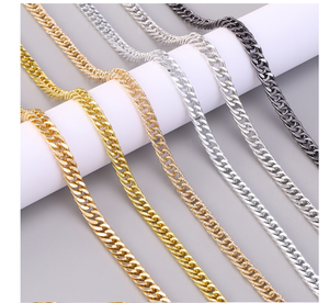 AMBER JEWELS Collar de eslabones de plata con moissanita, estilo Hip Hop, cadena de moda de lujo, diseño cubano elegante, joyería unisex llamativa - Product Image 5