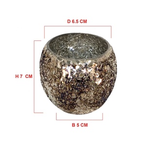 Tapa de Lujo para Portavelas de Cristal con Mosaico Pequeño en Tono Cobre Marrón, Hecha a Mano, de Alta Calidad, Multiusos, para Decoración del Hogar, ¡Gran Venta! - Product Image 1