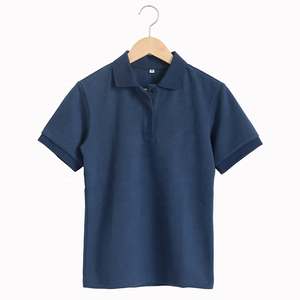 Customization High Quality Dark Blue Minimalist Style <b>Classic</b> Stand Collar Short-sleeved Casualmen Polo T-shirts - Product Image 1