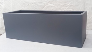 Large <b>Rectangular</b> Metal <b>Planter</b> Box <b>Outdoor</b> Indoor Garden Trough <b>Planter</b> Modern Flower Pot Long Decorative Patio Plant Container - Product Image 3