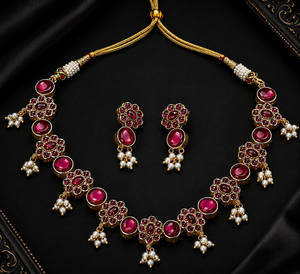 Juego de Joyería Clásica para Mujer en Plata Oxidada Antigua, con Engaste de Bisel, Diseño Floral Chapado en Oro de 18K, Ideal para Fiestas - Product Image 6
