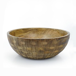 Bol en bois de manguier de haute qualité, saladier en bois pour servir les fruits ou pour la présentation sur la table, fournisseur fiable, vente en gros directe disponible - Product Image 1