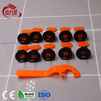 50 pièces de système d'équilibrage d'aiguilles en acier remplaçables Clips de système de nivellement de carreaux Accessoires de carreaux