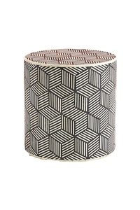 Mesa auxiliar de cama con incrustaciones de hueso de la mejor calidad, taburete de diseño a rayas, mesa auxiliar con incrustaciones de hueso de la India por Quality Handicrafts - Product Image 2