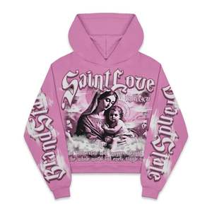 Sweat-shirts à capuche rétro décontractés en coton 100% écologique de haute qualité avec logo personnalisé pour hommes et femmes, imprimés des deux côtés, collection automne/hiver - Product Image 1