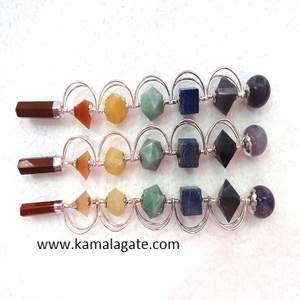 Juego de Varitas Curativas de Piedras Preciosas Geométricas con Piedras Semipreciosas Pulimentadas para Equilibrio de Chakras y Feng Shui, Gujarat Kamalagate.com - Product Image 6