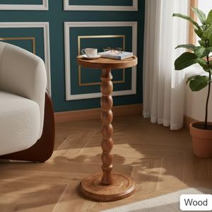 Table d'appoint en bois élégante et fonctionnelle, idéale pour l'aménagement de la maison, offrant une valeur décorative et une utilisation pratique. - Product Image 4