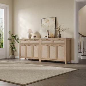 Aparador DreamCraft Vietnam de 43.39'' de Ancho, de Ratán, con 2 Cajones y 3 Puertas con Estantes Ajustables - Product Image 6