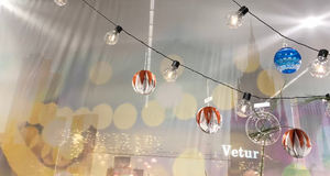 Boules de papier nid d'abeille imprimées colorées pour décorations de mariage 6CM/8CM/10CM - Product Image 4