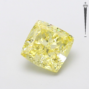 Diamante Cultivado en Laboratorio con Certificación IGI, Corte Cuadrado Cojín de 2.53 CT, Color Amarillo Intenso Fantasía, Claridad VS1, CVD LG 795641435 ROYAL GEMS - Product Image 2