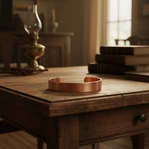 Antique Creations - Brazalete Étnico Hecho a Mano de Cobre Martillado, Joyería Ayurvédica de Lujo, Personalización para el Día de la Madre, Graduación - Product Image 2