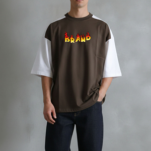 T-shirt long respirant et écologique pour homme, de luxe, surdimensionné, 100 % coton, logo personnalisable, haute qualité, poids lourd (220g) - Product Image 4