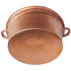 Cuenco portátil de cobre pulido para pedicura, tazón de cobre martillado a mano, cuenco redondo de metal de estilo tradicional para lavado de pies. - Product Image 2