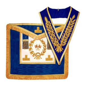Tabliers maçonniques ajustables faits main, brodés, de haute qualité, lavables, avec épingle de sûreté, design cérémoniel luxueux et distinctif - Product Image 5