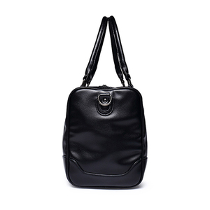 Bolsa de Viaje Rectangular de Cuero para Mujer, con Doble Asa y Cierre de Cremallera, Color Negro - Product Image 2