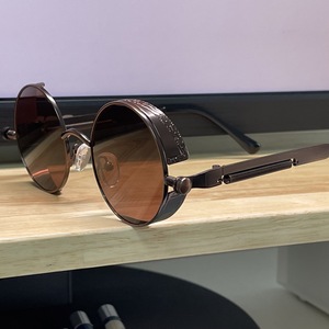 RTS Fashion Round Metal Steam Punk UV Protection <b>Sunglasses</b> with Spring Hinges for Men Women Trending 2026 - Product Image 6