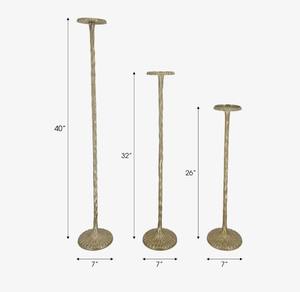 Ensemble de 3 grands chandeliers décoratifs modernes en métal pour bougies pilier, pour décoration, au meilleur prix - Product Image 2