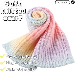 Customizable Width Unisex Knitted Scarf - Tailored Winter Muffler - Custom Logo Soft Rib-Knit <b>Neck</b> <b>Warmer</b> - Product Image 2