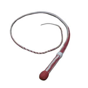 Fouet de combat en cuir tressé à la main de qualité supérieure pour Halloween |   Accessoire de costume pour l'équitation, la pratique du rodéo et les spectacles en plein air - Product Image 3