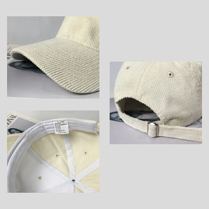 หมวกเบสบอลผ้าแคนวาสแบบปรับได้ 6 แผง คุณภาพสูง ผลิตตามสั่ง ขายส่ง 100% ผ้าฝ้าย สำหรับทุกเพศ พร้อมปักโลโก้ - Product Image 3