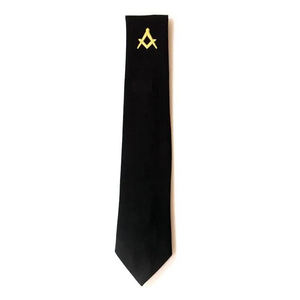 Professional Working Men Masonic Tie Custom Embroidery Square & Compass Masonic Regalia Tie - Product Image 1