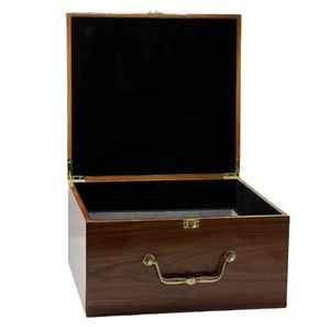 Light Wooden <b>Storage</b> Box with Hinged Lid Metal Latch Smooth Finish Elegant Rectangular Organizer Keepsake <b>Chest</b> - Product Image 6
